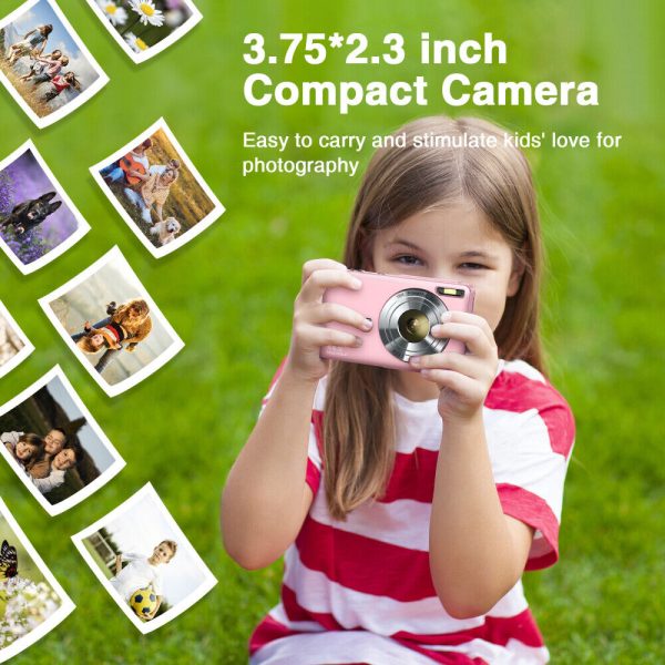2.4'' Digital Camera HD 1080P 44MP LCD Display Screen 16X Zoom Anti-Shake Pink - Image 8